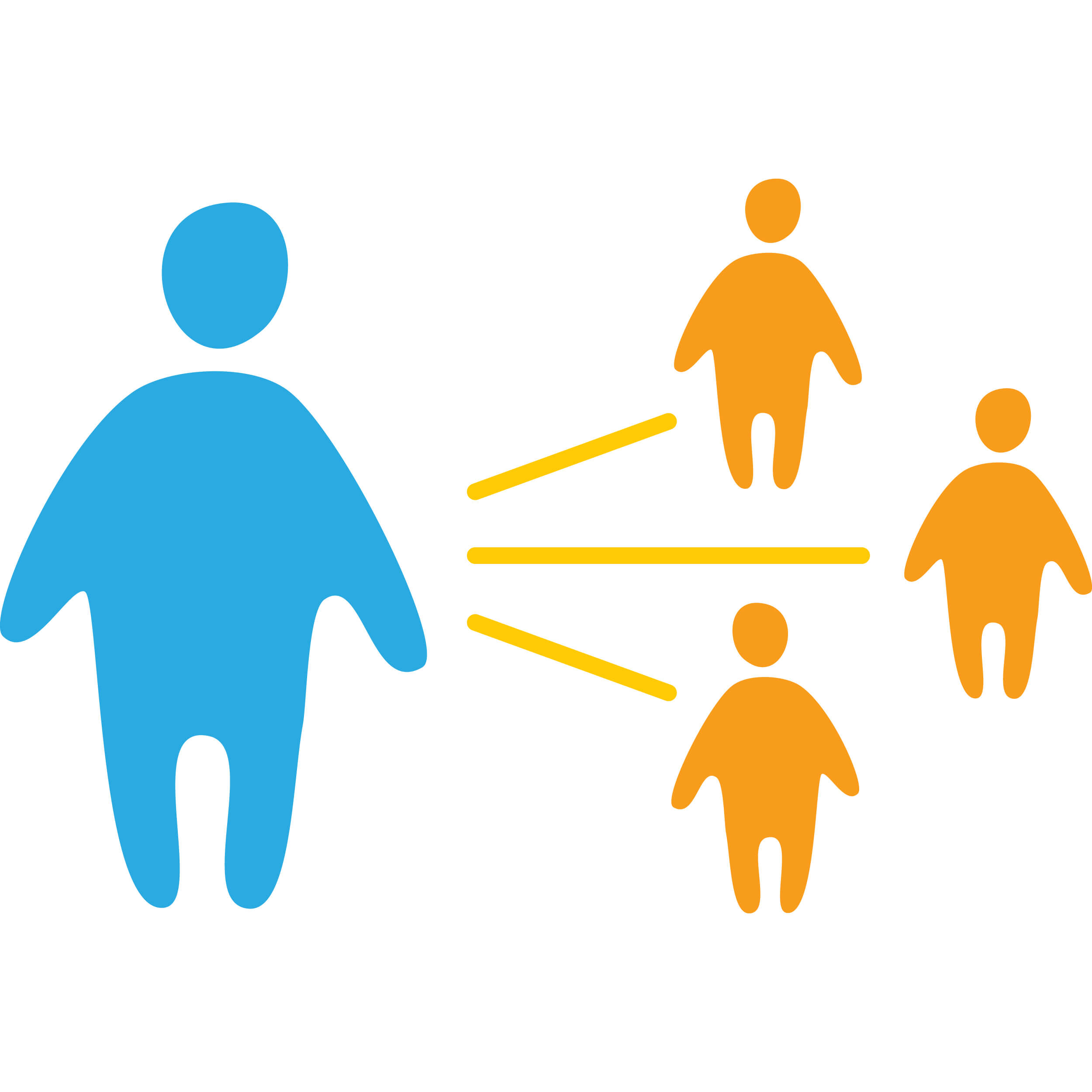 4 People Connected Together